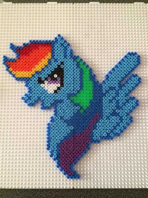 Mlp Rainbow Dash Perler Beads By Kelly Mourissens Perler Beads