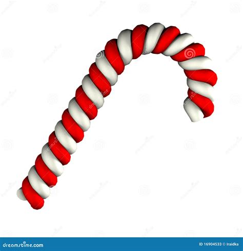 Candy Cane On White Background Stock Illustration Illustration Of