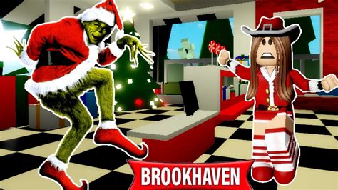 O Grinch Roubou O Natal Do Brookhaven Roblox Historinha No Brookhaven