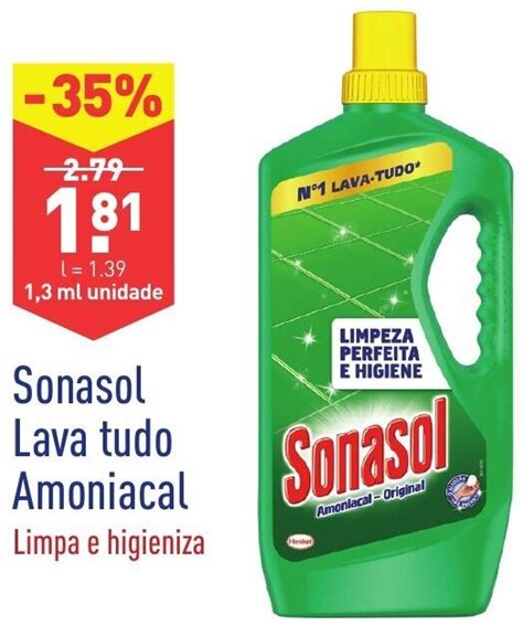 Promoção Sonasol Lava TUdo Amoniacal 1 3L em ALDI