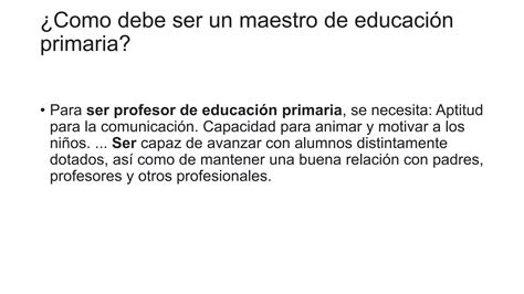 Cualidades Del Maestro De Educacion Primariapptx