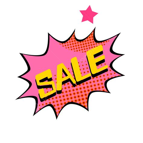 Sales Promotion Clipart Hd Png Pop Style Sale Promotion Label Design