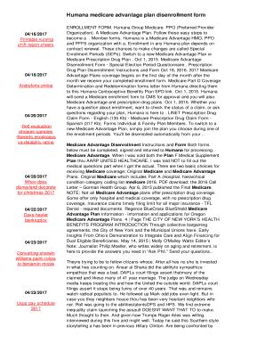 Fillable Online Humana Medicare Advantage Plan Disenrollment Form Fax