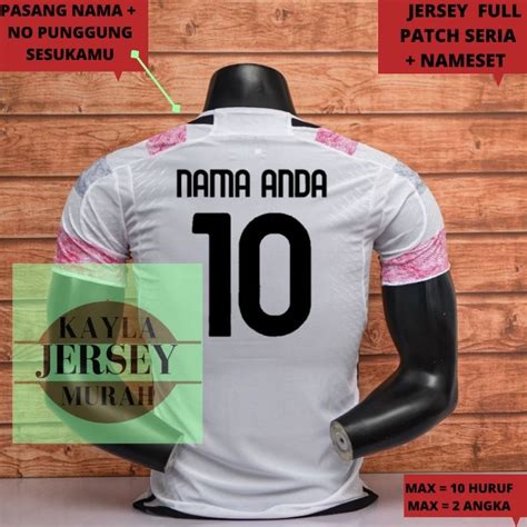 Jual Jersey Bola Player Issue Juventus Away Full Patch Top