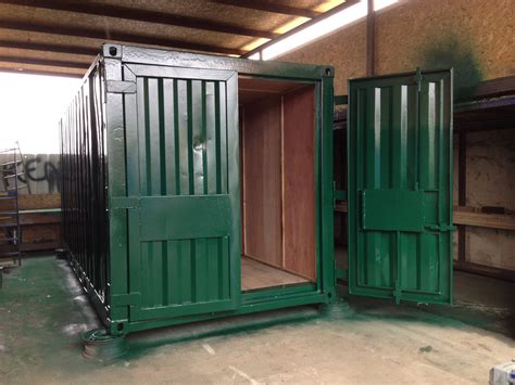 20ft X 8ft Green Used Storage Container Ply Lined