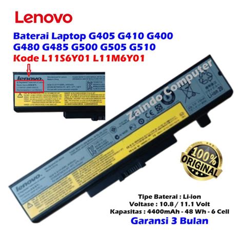 Promo Baterai Lenovo L11s6y01 G480 3000 B480 B485 B580 B585 G485 G580