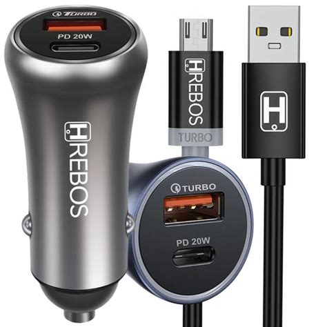 Carregador Celular Carro Tomada Veicular Turbo Dupla Saída USB USB C