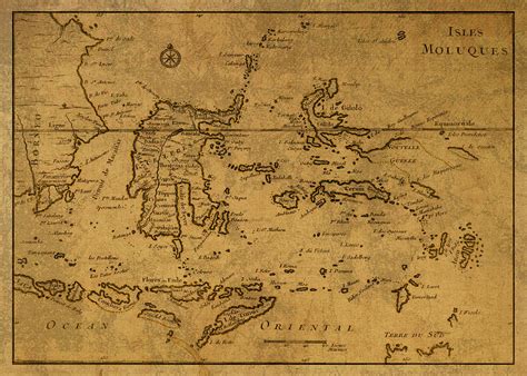 Vintage Map Of Indonesia And The Pacific Ocean Mixed Media By Design