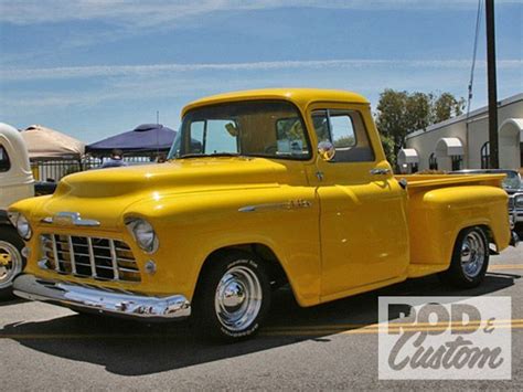 56 Chevy Pickup 3100 Series Love This Yellow Chevy Stepside