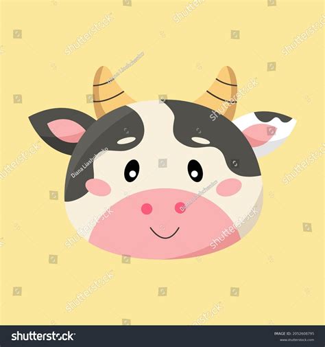 Cute Cartoon Vector Cow Isolated Clipart Stock Vector (Royalty Free ...