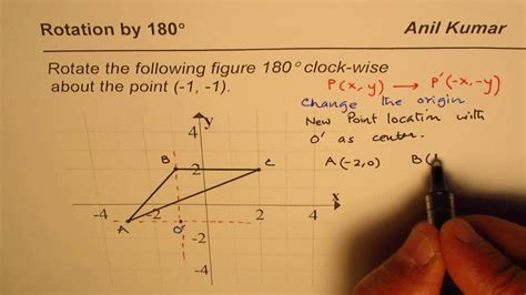 Rotation About A Point Other Than Origin By 180 Degrees Youtube