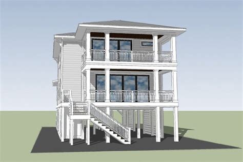 Plan 15279nc Elevated Coastal House Plan With Elevator For A 30 Wide