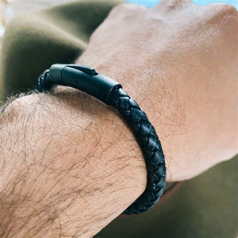 Pulsera Cuero Para Hombres En Accesorios Wattaca Per