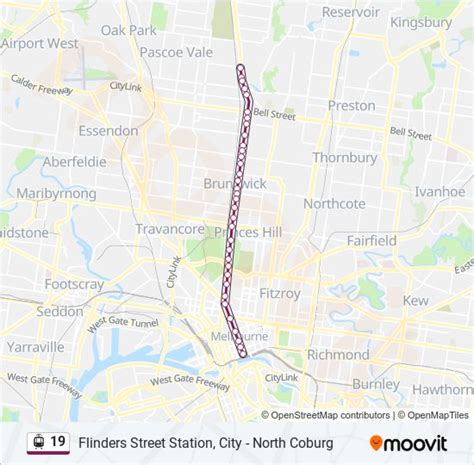 19 Route Schedules Stops And Maps Flinders Street Station City