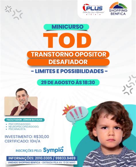 Minicurso TOD Transtorno Opositor Desafiador 10h A Em Fortaleza