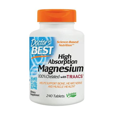 Doctor S Best High Absorption Magnesium Glycinate Lysinate 100 Chelated Non Gmo Vegan