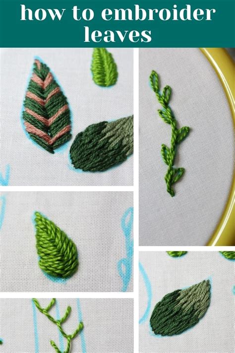 How To Embroider Leaves 9 Ways Crewel Ghoul