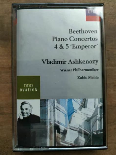 BEETHOVEN PIANO CONCERTOS No 4 5 Vladimir Ashkenazy Cassette Audio