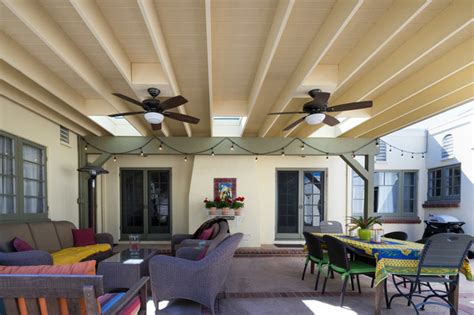 Patio Cover Remodel With Skylights And Fans Traditional Patio San