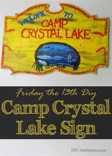 Friday The 13th Diy Camp Crystal Lake Sign Diy Adulation