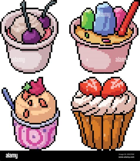 Đáng Yêu Cute Ice Cream Pixel Art Cho Người Mới Bắt đầu Vẽ Pixel Art