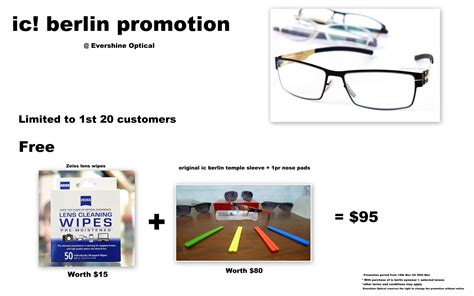 Ic Berlin Promotion Exclusive At Evershine Optical Evershine Optical