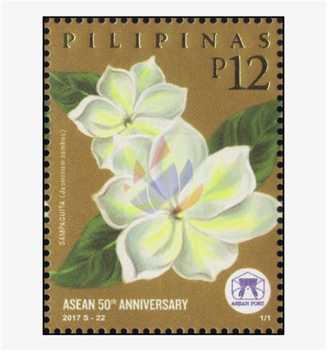 50 Jahre Asean Philippinen Frangipani Plumeria Sp Sampaguita