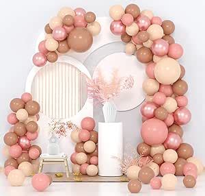Amazon Boho Balloon Garland Kit 18 10 5 Inch Dusty Pink Nude Light