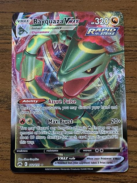 Mavin Rayquaza VMAX 102 159 Ultra Rare Pokemon Crown Zenith NM