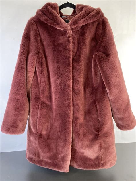 Donna Karan Faux Fur Coat Research Engr Tu Ac Th