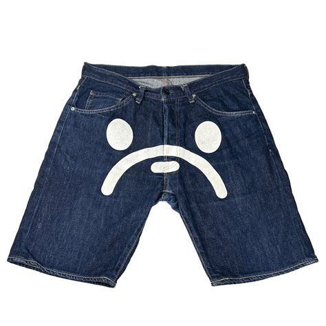 Bape Sad Face Motif And Banana Logo Jorts Top Floor Gallery