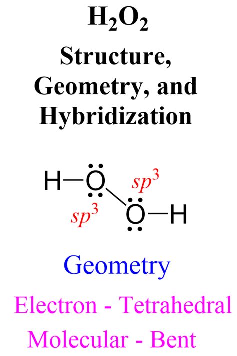 H2o2 Lewis Structure Geoemtry And Hybridization Chemistry Steps