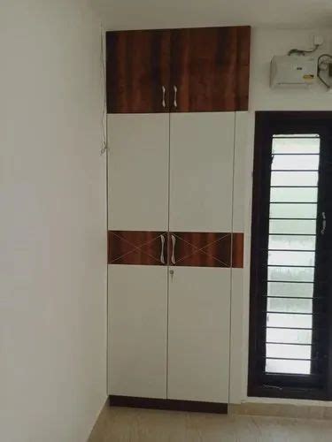 More Than Doors Polished Wooden White Wardrobe With Locker At Rs