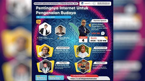 Webinar Literasi Digital Kota Jambi Ulas Materi Pentingnya Internet