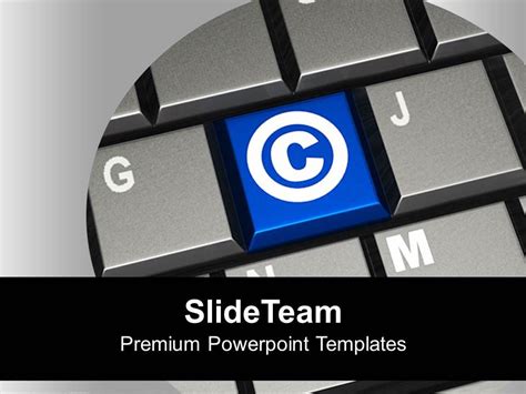 Keyboard With Copyright Symbol Powerpoint Templates Ppt Themes And