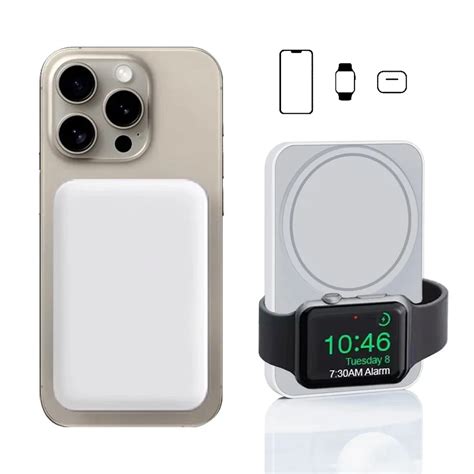 Banque D Alimentation Magn Tique Pour Iphone Airpods Apple Watch