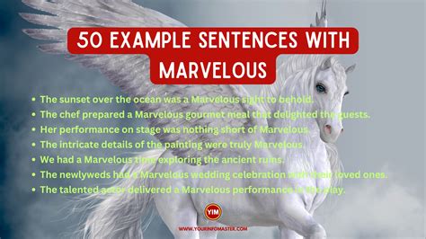 Sentences With Marvelous Your Info Master