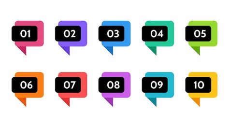 Premium Vector Bullet Points Data Info Markers Icon Arrow Set