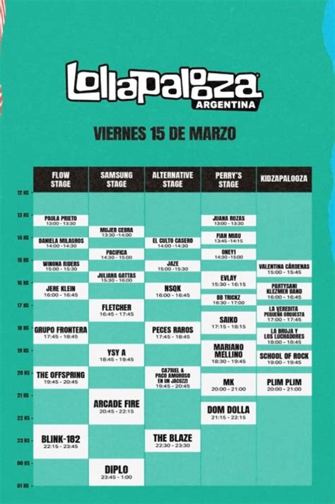 Lollapalooza Argentina 2024 En Vivo A Qué Hora Comienza Lineup Y Todo Lo Que Tenés Que Saber