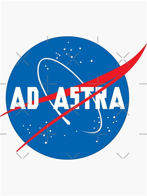 Nasa Logo Per Aspera Ad Astra Sticker For Sale By Migi Desu Redbubble