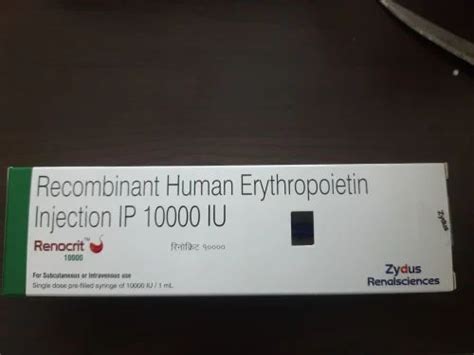 Renocrit 10000 Iu Injection Prescription At Rs 600piece In