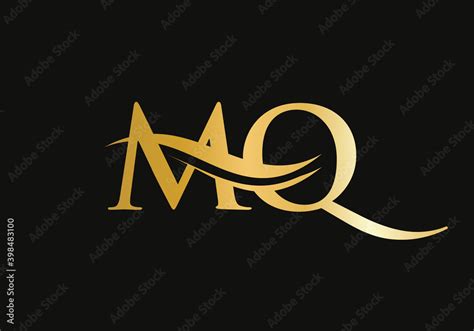 Water Wave MQ Logo Vector. Swoosh Letter MQ Logo Design for business ...