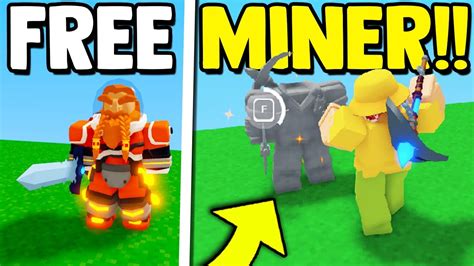 Free Miner Kit Roblox Bedwars Youtube