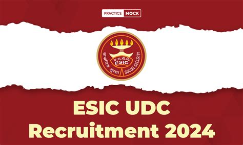 ESIC UDC Recruitment 2024 Notification Exam Date Salary