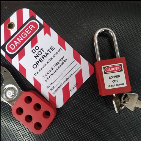 Jual Lockout Tagout Kit With Hasps Loto Tags Red Safety Padlocks