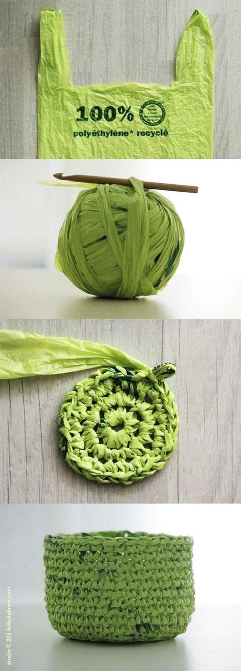 40 Diy Plastic Bag Recycling Projects Plastic Bag Crochet Plastic Bag Crafts Crochet