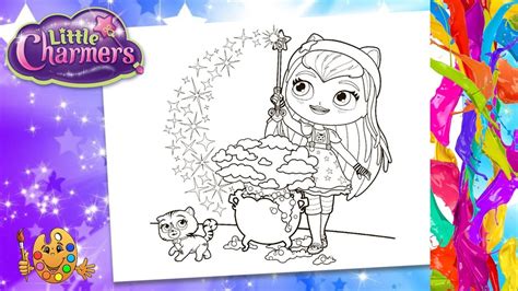 Coloring Little Charmers Hazel And Seven Coloring Pages Coloring Book Youtube