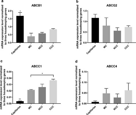 Efflux Transporters A Quantitative Mrna Expression Levels Of Abcb