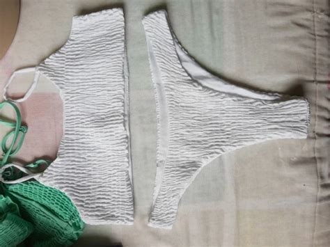 Free Shipping Triangle Ruffles Crochet Bikini Set Jkp