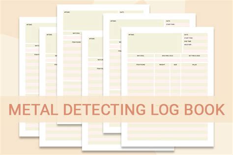 Metal Detecting Log For Kdp Book Graphic By Graphic Hero Creative Fabrica